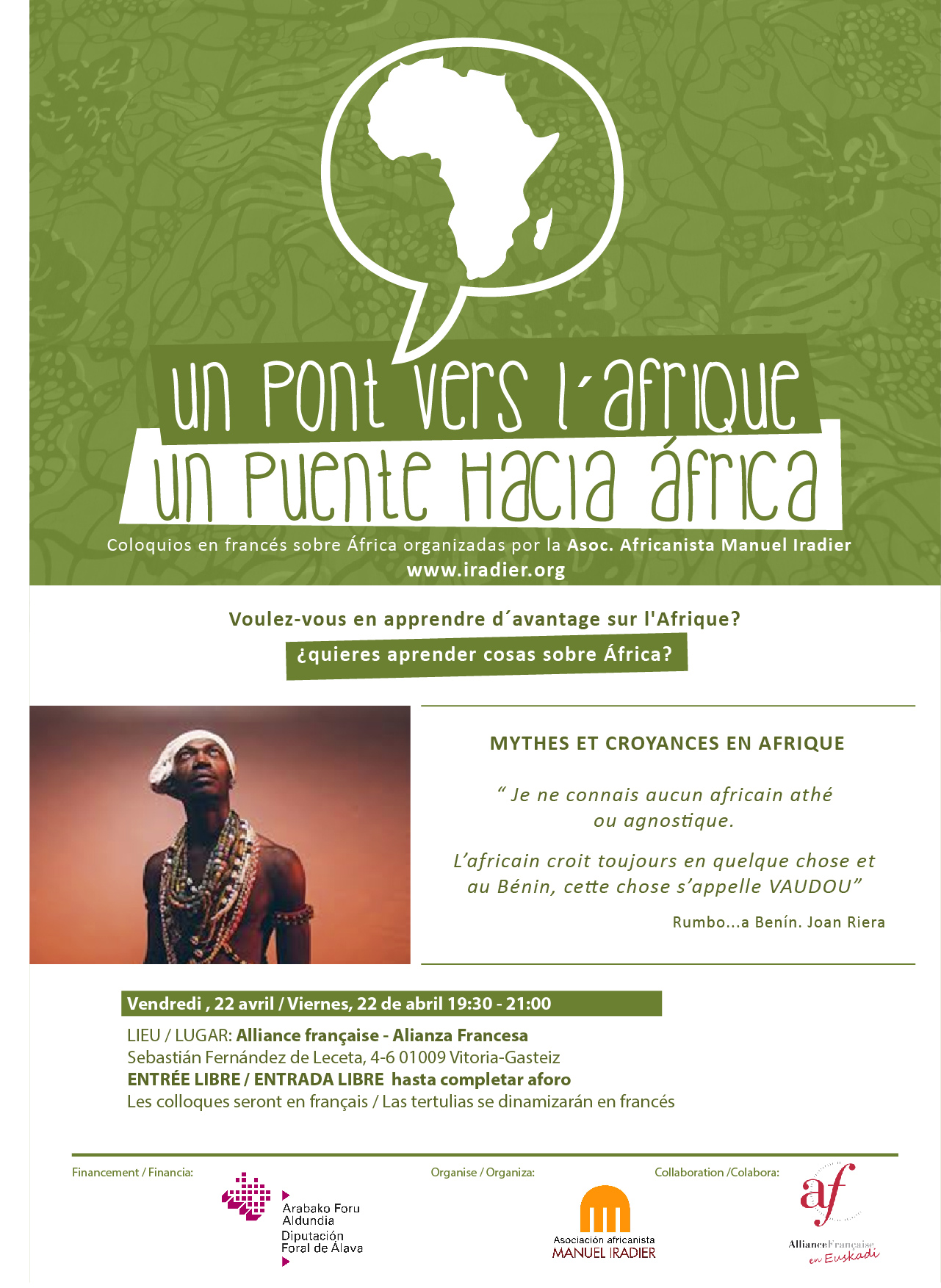 SEGUNDA TERTULIA UN PUENTE HACIA ÁFRICA: MYTHES ET CROYANCES EN AFRIQUE
