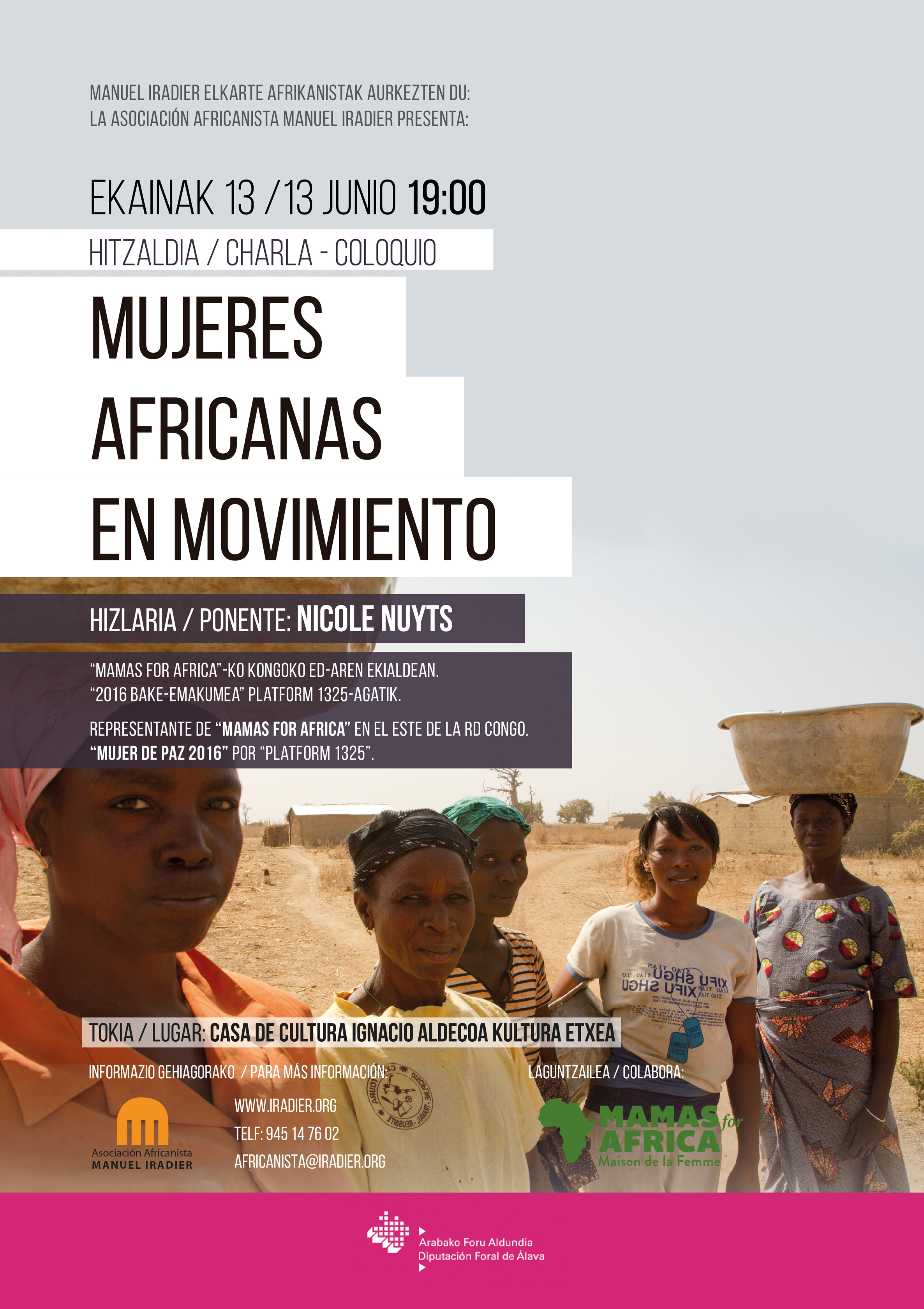 “Mujeres africanas en movimiento” Charla con Nicole Nuyts.